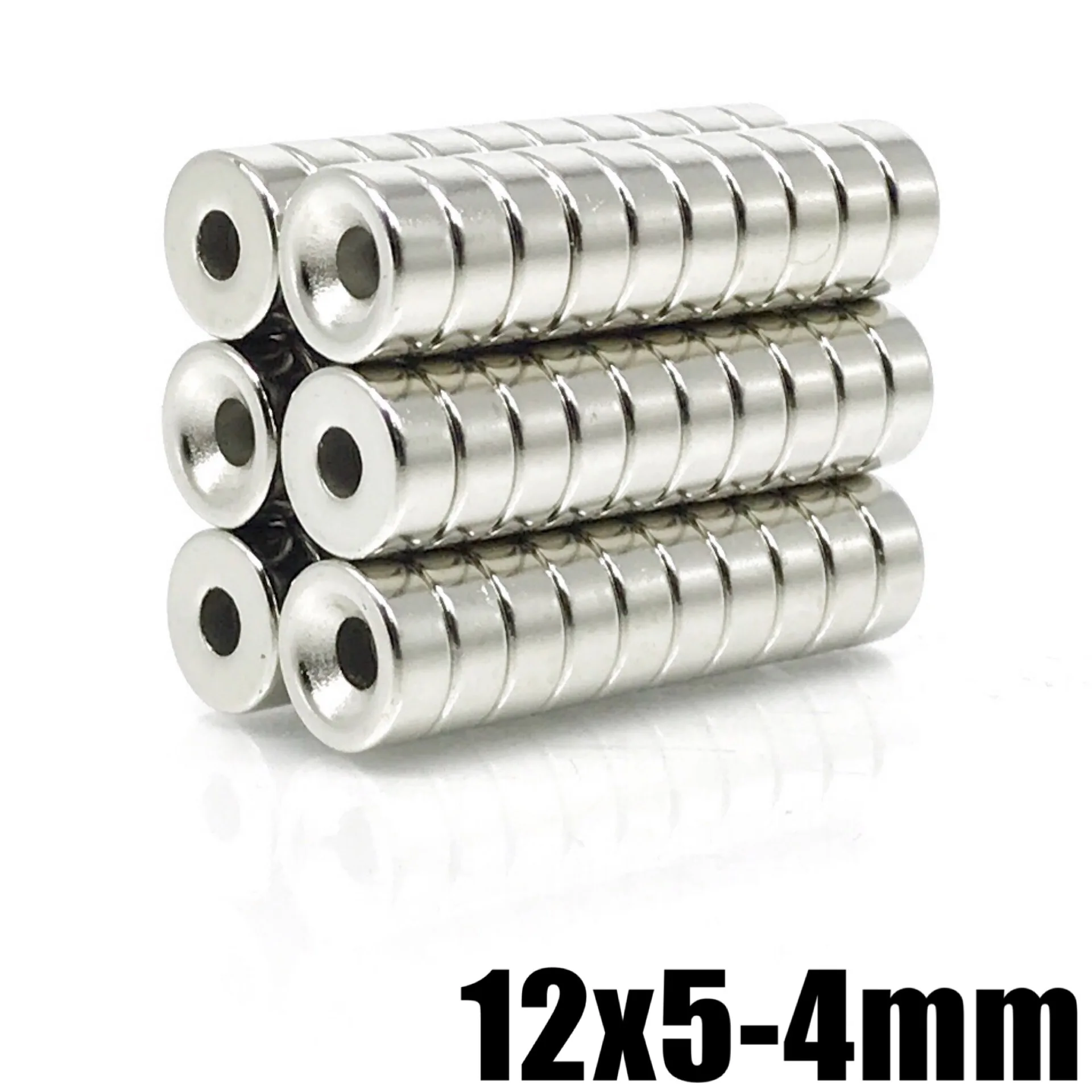 Neodymium Magnet 5/10/20/50/200/500Pcs 12x5-4 12x5 Hole 4 N35 NdFeB Round Super Powerful Strong Permanent Magnetic imanes Disc neodymium magnets round magnets