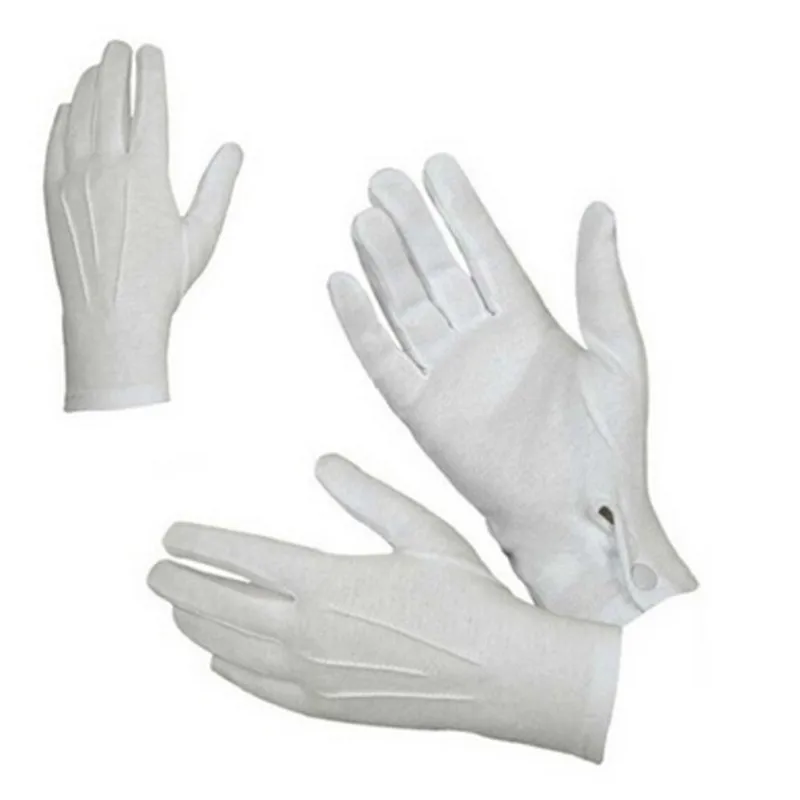 1 Pair Dress Gloves Honor Guard Parade Santa Lady Men Check Solid Color Dress Gloves etiquette gloves lace gloves jewelry gloves male gloves