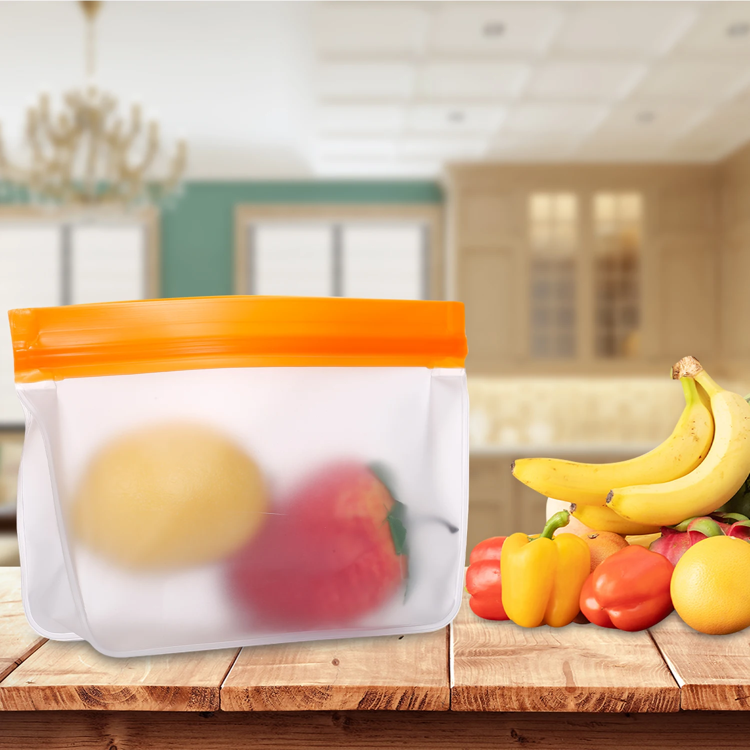 PEVA контейнеры для хранения продуктов с уплотнением миска для свежей еды органайзер для холодильника многоразовые стоьте вверх молнии закрывать мешок фрукты овощи сэндвич чашки
