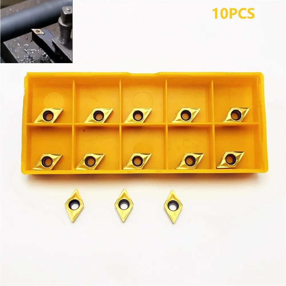 10pcs DCMT070204 US735 DCMT21.51 Carbide Inserts with Box for Lathe Turning Tool