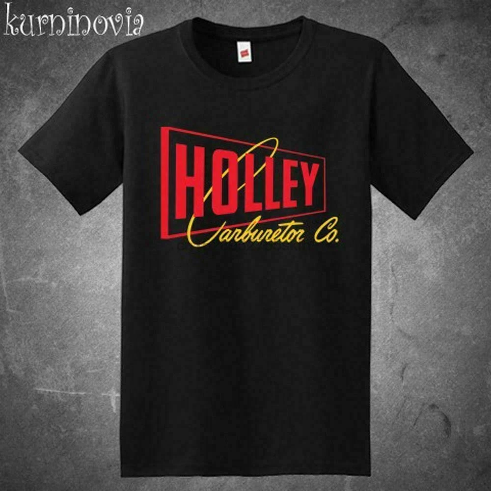 NEW HOLLEY CARBURETOR RACING LOGO MENS BLACK SHIRT USA SIZE S XXXL ZM1