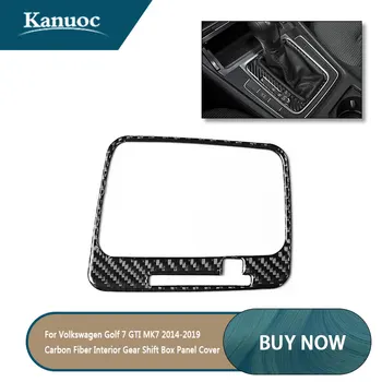 

Carbon Fiber Car Interior Gear Panel frame sticker Protection Trim For Volkswagen VW Golf7 GTI-MK7 2014-2019