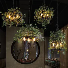 Vintage Industrial planta jaula de pájaros luces colgantes comedor lámpara colgante para habitación música barras temáticas Fondue restaurante Accesorios