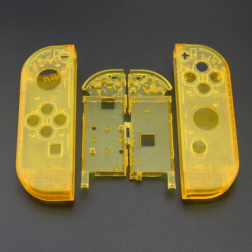 Clear Yellow ChengHaoRan DIY Пластиковый R L корпус Оболочка Чехол для nintendo Switch NS NX Joy-Con контроллер Прозрачный правый левый корпус - Цвет: Clear Yellow