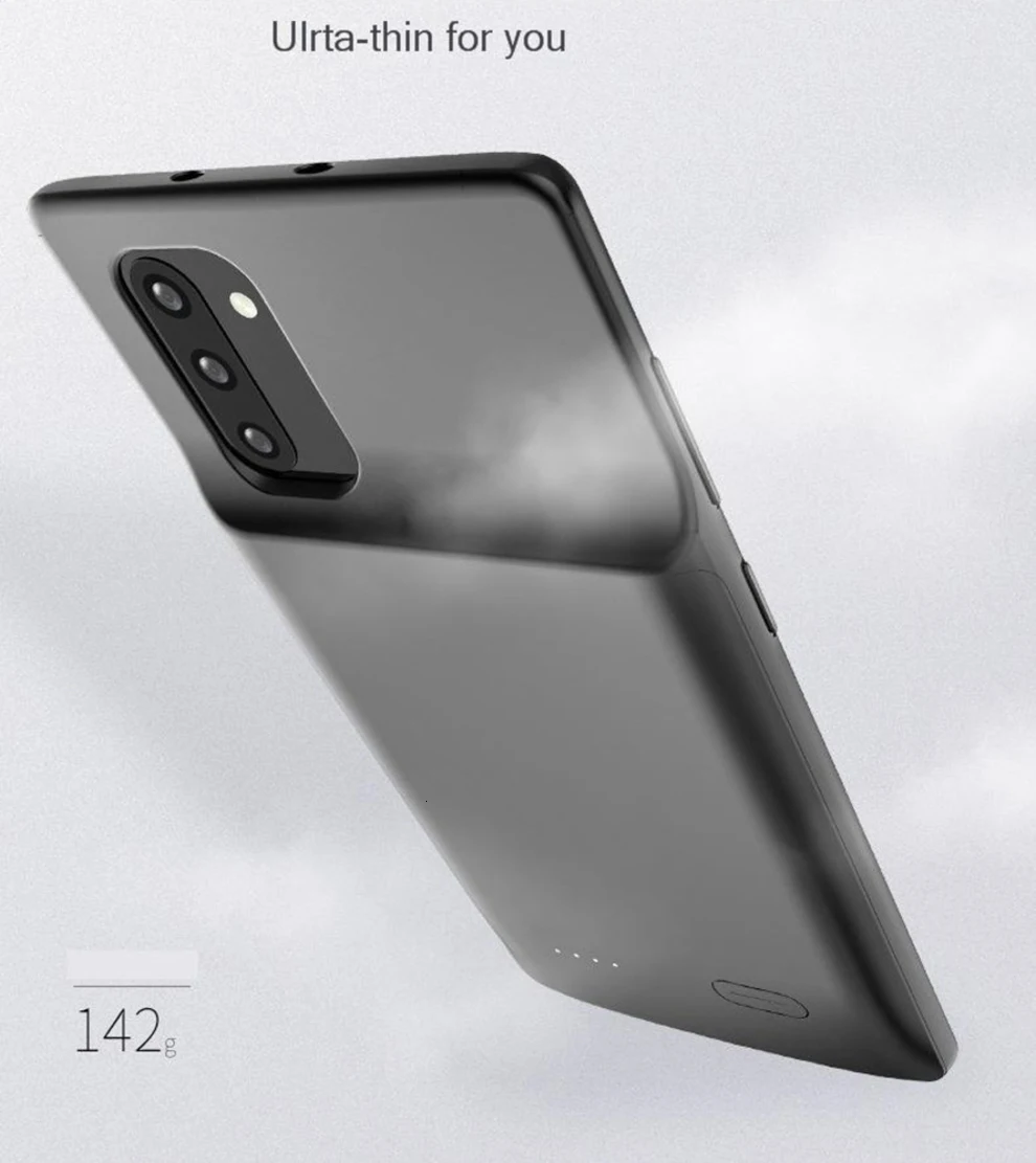 Чехол с аккумулятором 6000 мАч для samsung Galaxy Note 10 Plus, мягкий чехол из ТПУ для зарядки телефона, чехол для samsung Note 10, тонкий чехол с аккумулятором