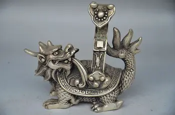 

Details about COLLECTIBLE CHINESE SILER COPPER HANDWORK DRAGON TURTLE RUYI STATUE