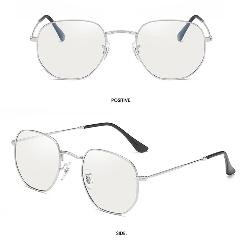 Модные анти-голубые лучи фотохромные солнцезащитные очки мужские хамелеоны очки женские полигоновые очки UV400