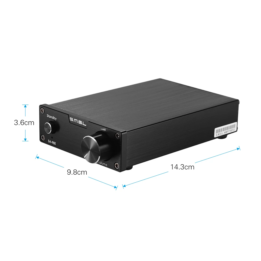 S.M.S.L SA-98E Расширенный аудио усилитель стерео HiFi цифровой динамик Amp TDA7498E с адаптером питания инструменты
