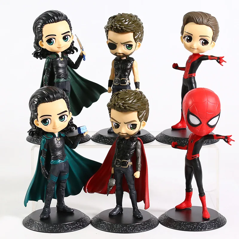 Q Posket Loki SpidermanPeter Park Thor Коллекционная модель игрушки из ПВХ | Игрушки и хобби