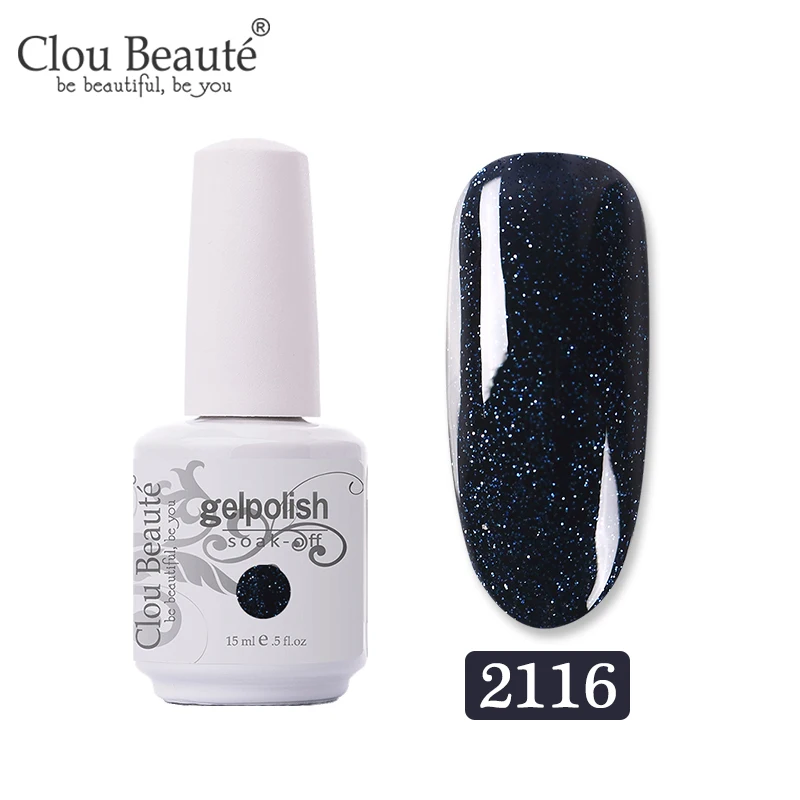 Clou Beaute 15 мл Гель-лак для ногтей 131 чистые Зимние Цвета Длительный Гибридный гвоздь Гель-лак Hybird дизайн праймер для ногтей - Цвет: 2116