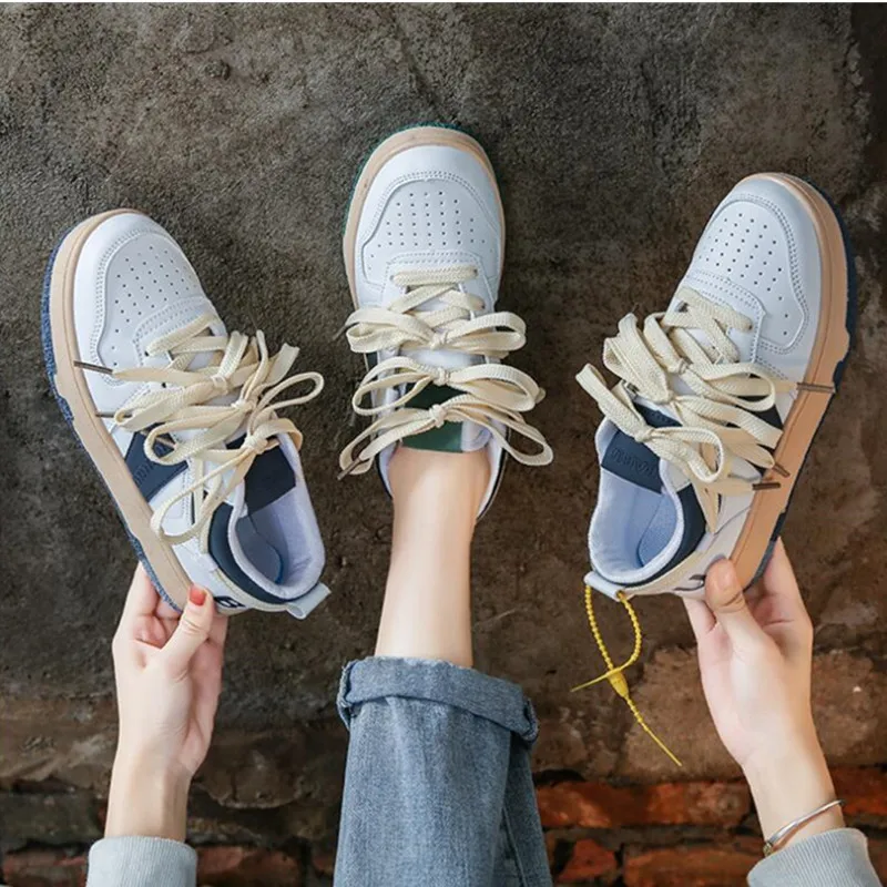 Plus Size Retro Fashion Sneakers Women Shoes 2021 NEW Low (1cm-3cm) Canvas Lace-up Zapatos De Mujer Casual Platform Shoes Women