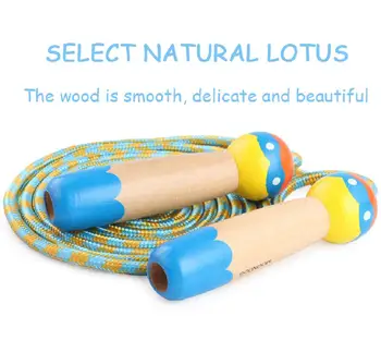 

Children's Wooden Skipping Rope Toy 3m Long Skipping Rope Fitness Fitness Development Intellectual Interactive Game Outdoor Toy