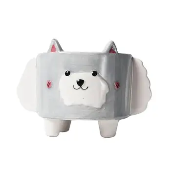 

1pc Succulent Pot Flower Pot Plant Pot Garden Accessories Cartoon Creative Reusable Durable Ceramic Lamb Shape For Restaurant