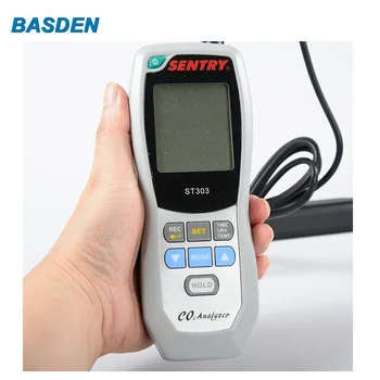 

SENTRY ST-303 Handheld Carbon Dioxide CO2 Detector Analyzer with Humidity Temperature DataLogger Measuring Range 0 to 9,999 ppm.