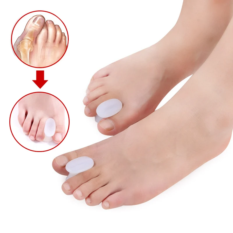 1/2 Pair Gel Foot Care Tool Bunion Corrector Bone Big Toe Protector Hallux Valgus Straightener Toe Separators Pedicure Tools