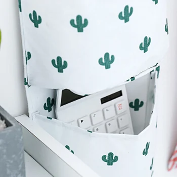

Lovely Wall Hanging Organizer Hanging Storage Bag Sundry Organizer Box Cotton Pouch Cosmetic Pocket Makeup Holder Toys Container