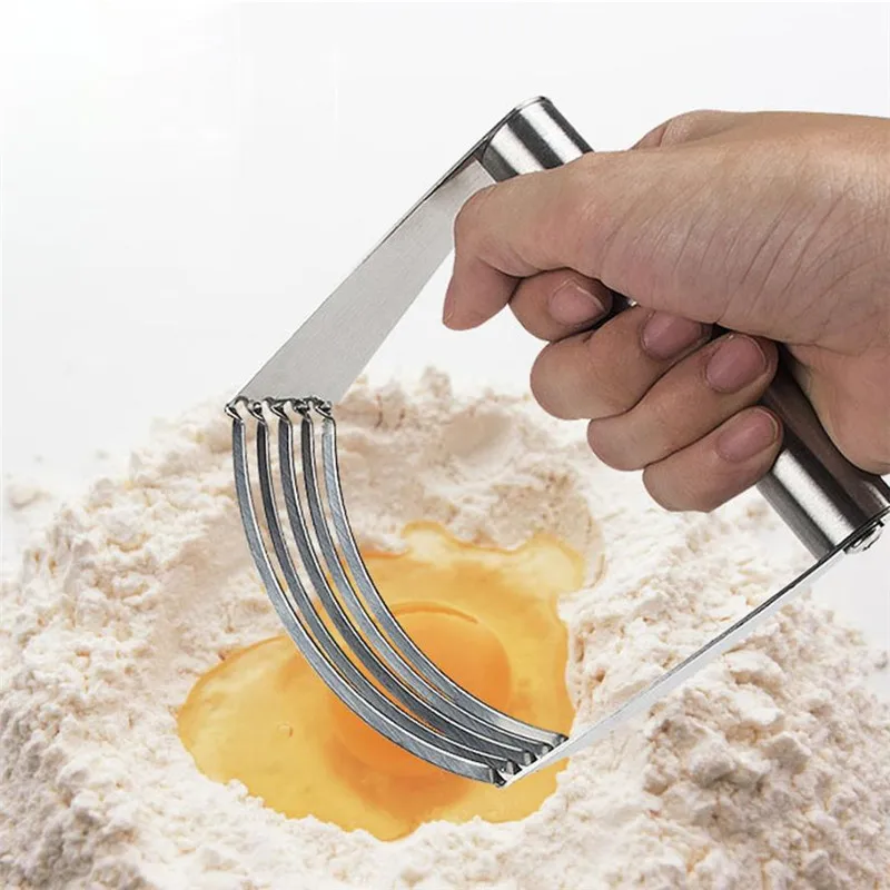 Нержавеющая сталь Ручка Тесто блендер Топ DIY торт Профессиональный кондитерский нож Кухня сверхмощный тесто яйца миксер инструмент# B15