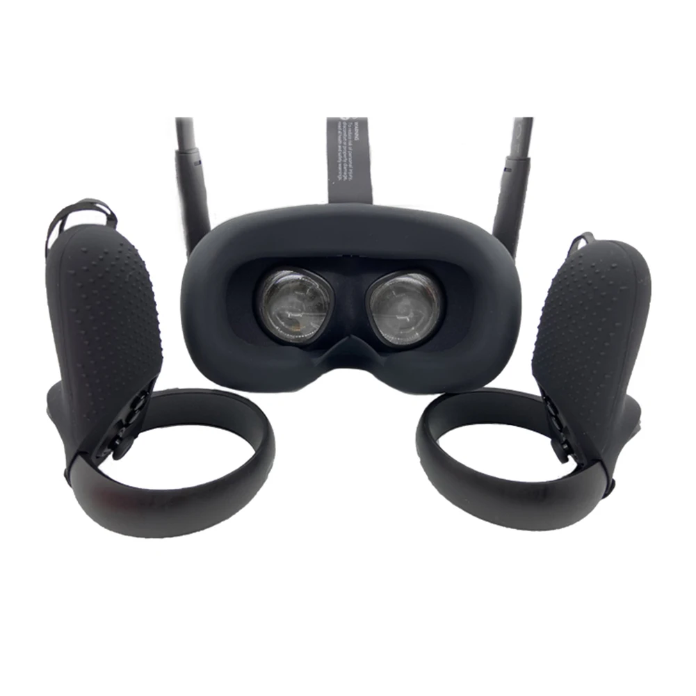 Стоянки анти-zweet силиконовые Oogmasker Крышка для Oculus Quest Очки виртуальной реальности VR Bril унисекс анти-lekkage; сезон лето; Licht Blokkeren Gezicht маска для глаз Pad - Цвет: black