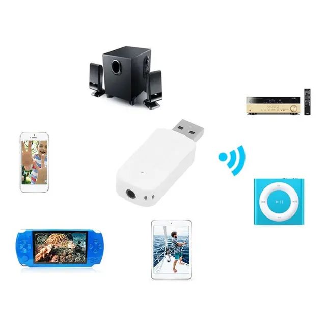 USB Car Bluetooth Adapter 3.5mm Jack Bluetooth Receiver Wireless Bluetooth AUX Audio MP3 Music Player Handsfree Car Tool 5