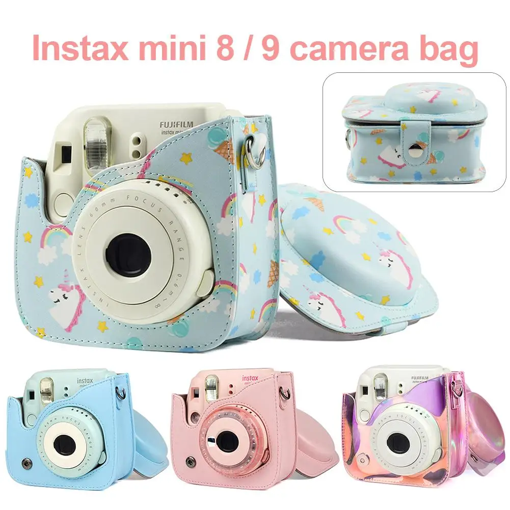 Fuji Fujifilm Instax Mini 9 Mini 8 сумка для камеры из искусственной кожи Аксессуары для мгновенной камеры сумка на плечо защитный чехол с ремешком