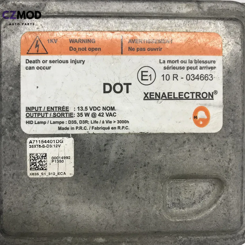 CZMOD 35XT6-S-D3 12 В D3S D3R ксеноновая фара HID Балласт модуль управления 35XT6-S-D3 A71154401DG(используется