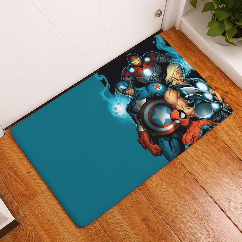 Мультяшный супергерой Marvel Коврик для пола кухонный дверной проем нескользящий ковер кровать гостиная домашняя кухня напольный околодверный коврик