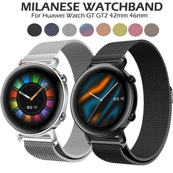 

Smart Watch GT2 Straps For Huawei Watch GT2 2 GT 46MM 42MM /GT Active/HONOR Magic WatchBand Stainless Steel Wristband Bracelet