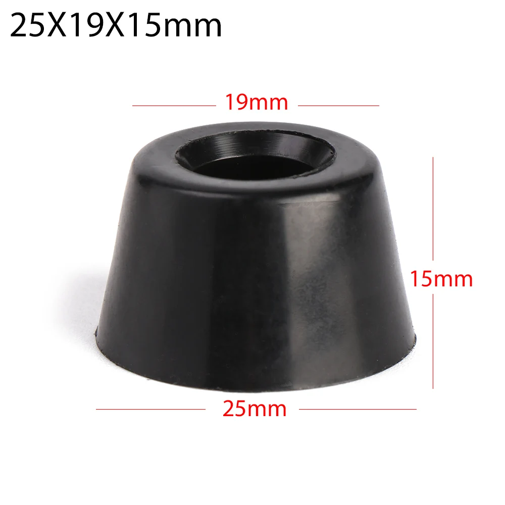 20-Pack Black Rubber Furniture Leg Pads - Tile Floor Protectors