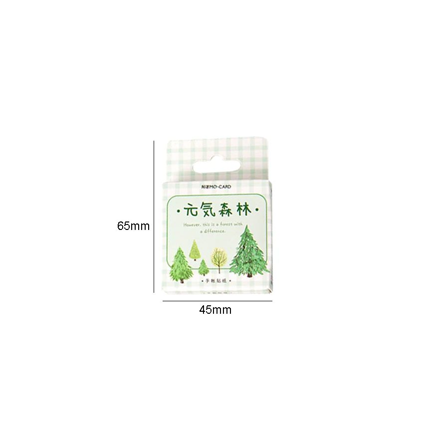 45 шт./кор. Kawaii японский зеленый лес мини ручной работы бумажный стикер Дневник в стиле Скрапбукинг Декоративные DIY стикер s канцелярские принадлежности