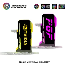 Suporte de placa de vídeo, suporte de acrílico gpu multi estilo iluminado para placa gráfica, chassi, lâmpada vertical para alívio asus aura