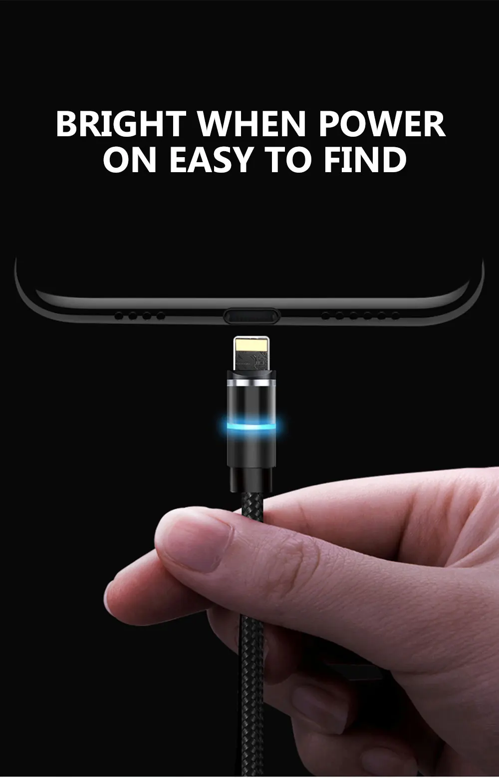 Тегеран Магнитный кабель светодиодный Micro usb type C Магнитный USB кабель для быстрой зарядки для iPhone X 7 XS XR huawei samsung xiaomi one plus