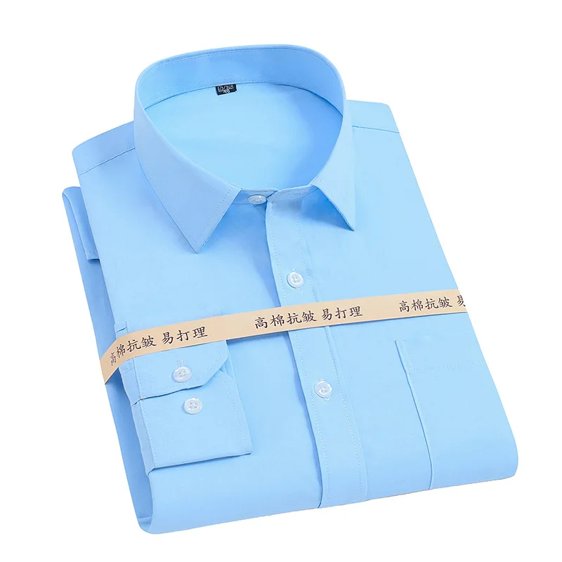 Shirt men's long sleeved white shirt 