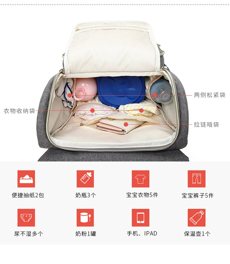 Сумка для подгузников, модный многофункциональный водонепроницаемый рюкзак, подвесная сумка для коляски, сумка для мамы