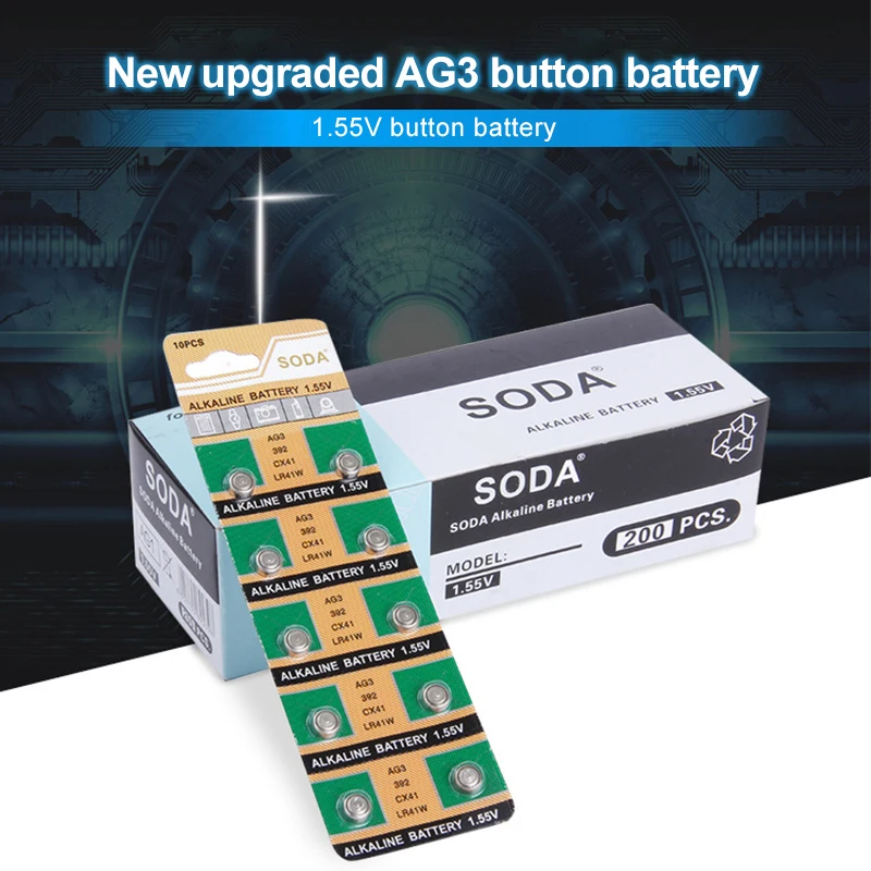 VOXLINK 30 шт. AG3 бренд аккумулятор 1,55 v кнопочный элемент LR41/192/384 для Камера часы Компьютерные игрушки с дистанционным управлением cx41