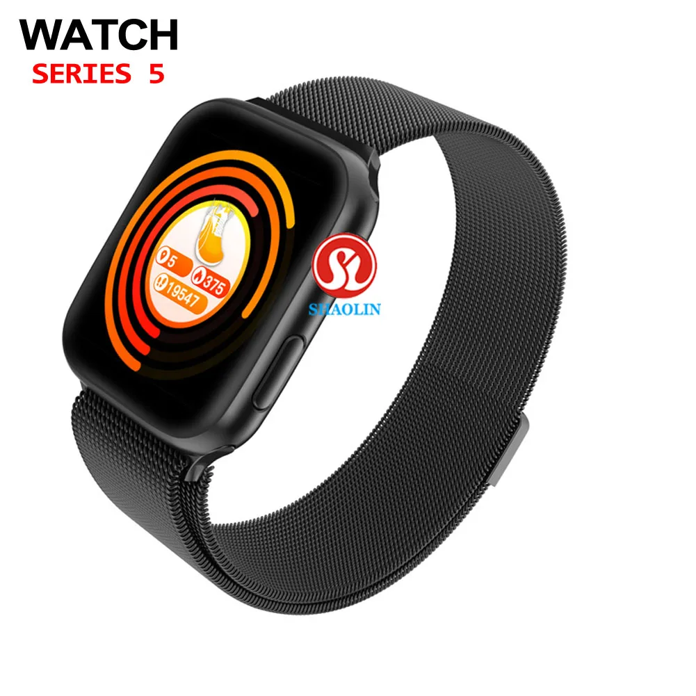 68 ML Black Смарт-часы серии 5 для мужчин и женщин Bluetooth Smartwatch для Apple Watch iOS iPhone Android смартфон обновление IWO фитнес-трекер - Цвет: 68 ML Black