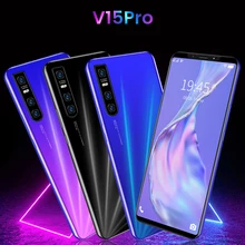 Mais barato telefone inteligente v15 pro 5.72 Polegada tela cheia smartphone android 4.4 512mb ram + 4gb desbloqueado duplo sim telefone móvel