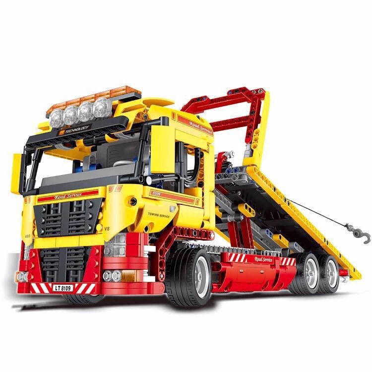 Comprar Compatible genuino técnica 20021 1143 Uds remolque de plataforma plana legoinglys figura de bloques de construcción ladrillos juguetes para los niños 38042