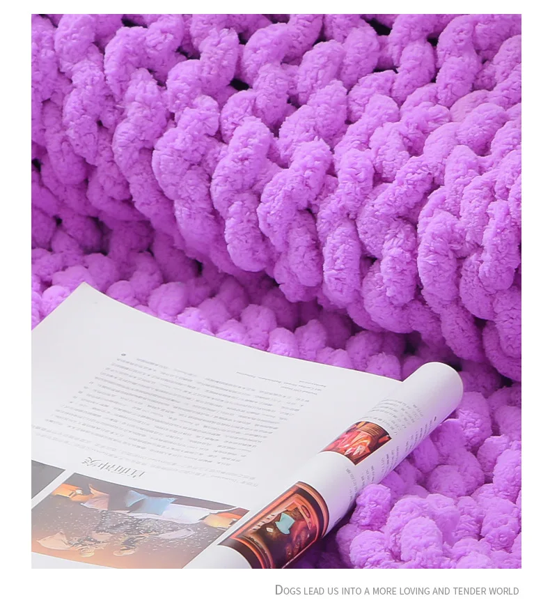 Cobertor de sofá, linha de gelo, chenille