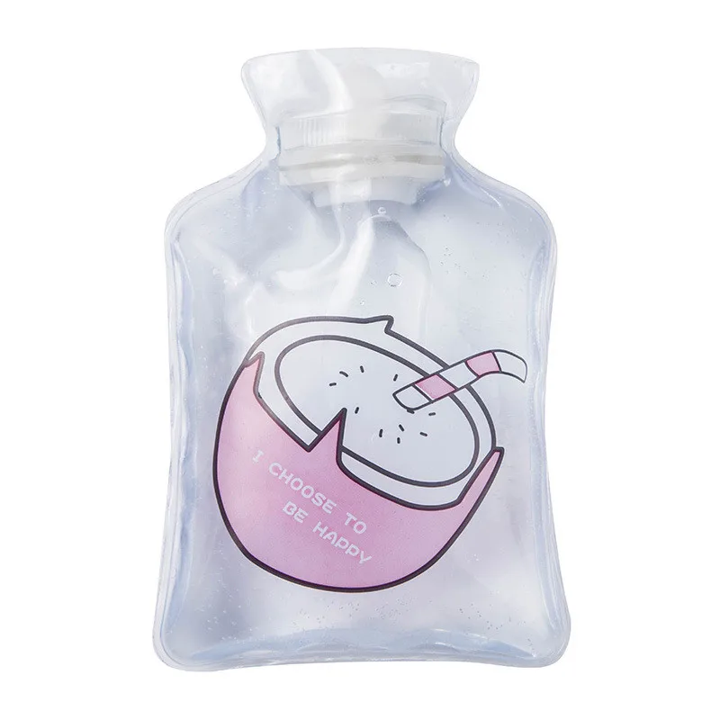 G231111A Мини мультяшная грелка, ручная грелка, милый прозрачный тепловой мешок, маленький портативный ручной подогреватель воды, сумка для хранения - Цвет: G231111A