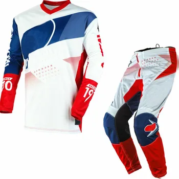 

Free Shipping 2020 One MX Racing Jersey and Pants Combo Spring Autumn Element Factor white motocross dirt bike Racing gear