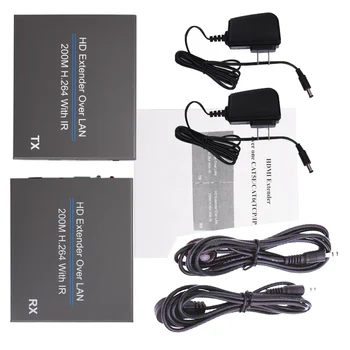 

200M HD Extender over LAN H.264 Splitter Transmitter with IR Retransmission (US Plug)