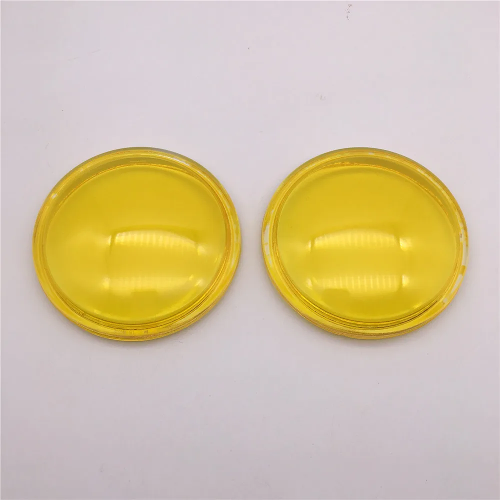 

2PCS yellow 90mm Fog Lights Lamps Anti-fog Glass Tempered Glass For Mitsubishi L200 Outlander Grandis Galant Pajero Colt