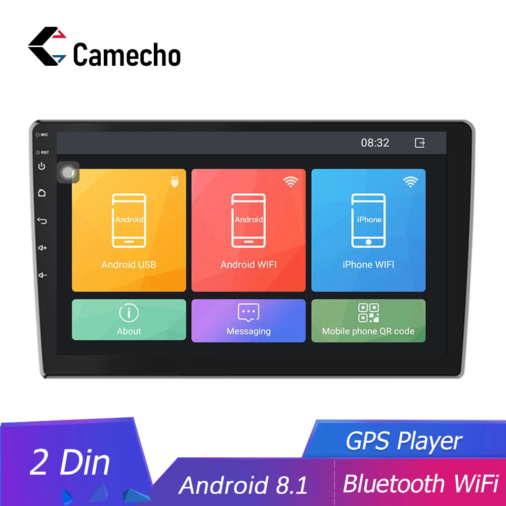 Camecho 2 Din Автомобильный Радио мультимедийный плеер 9 дюймов 2.5D сенсорный Android Mirrorlink