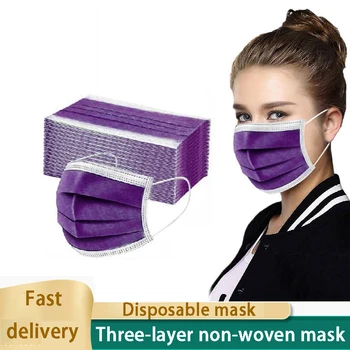 

Hot Sale 3-layer Mask 100 Pcs Face Mouth Masks Non Woven Mascarillas Disposable Anti-Dust Masks Earloops Masks