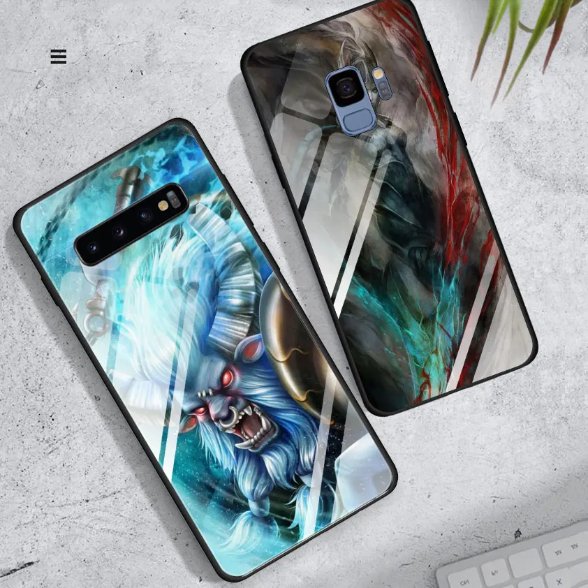 Чехол dota 2 с логотипом из закаленного стекла для samsung Galaxy Note 10 10 Plus 9 S10 S8 S9 Plus S10e A50 A30