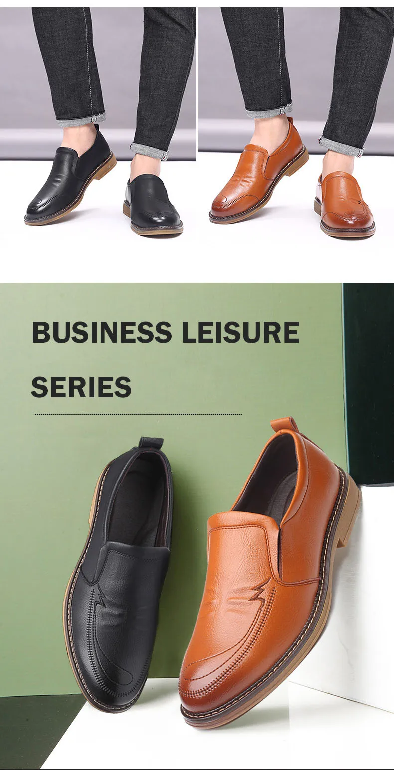 Misalwa Handmade Microfiber Leather Men Business Shoes Solid Color New Fashion Formal Work Shoes Breathable Oxfords Footwear