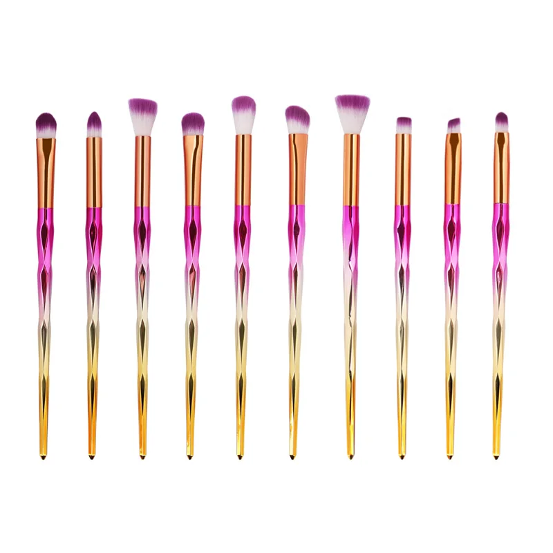 10pcs Pink Gold SinSo 10/20 шт. кисти для макияжа Набор алмазной на нашем сайте! кисти для макияжа пудры тени для век Румяна Косметика Красота Кабуки Кисть для макияжа - Handle Color: 10pcs Pink Gold