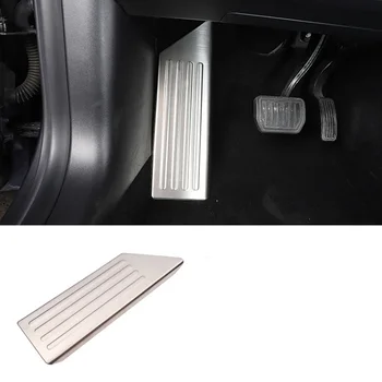 

Lsrtw2017 for Tesla Model 3 Car Floor Rest Pedal Cover Stainless Steel Accessories Auto Sticker 2018 2019 2020 2021