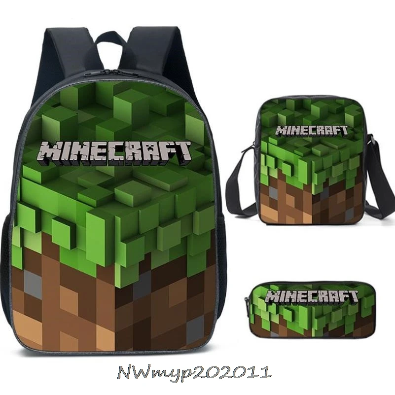 Популярный детский рюкзак для игры Minecraft школьный с красивым популярным рисунком