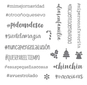 

Spain Christmas Words Transparent Clear Stamps for Scrapbooking Making New